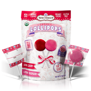 Torie & Howard Organic Valentines Lollipops 40 Count 8.7 oz. Bag