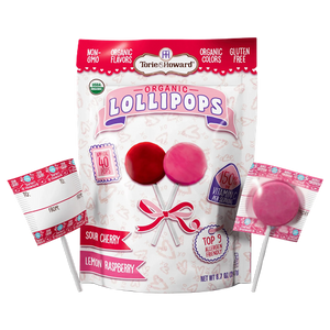 Torie & Howard Organic Valentines Lollipops 40 Count 8.7 oz. Bag