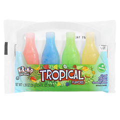 Nik-L-Nip Tropical Mini Drinks Wax Bottles 4 Count Kosher - All