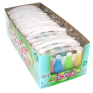 Nik-L-Nip Tropical Mini Drinks Wax Bottles 4 Count Kosher - All