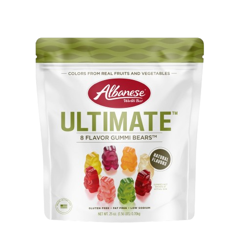 All City Candy Albanese Ultimate 8 Flavor Gummi Bears - 25-oz. Bag Gummi Albanese Confectionary For fresh candy and great service, visit www.allcitycandy.com