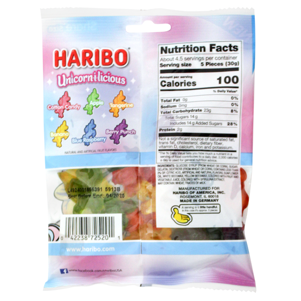 Haribo Unicorn-i-licioius Gummi Candy Bag - All City Candy