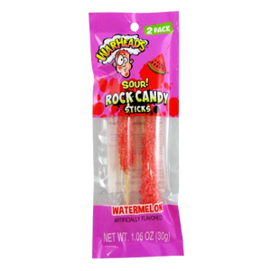 Warheads Valentine's Sour Watermelon Rock Candy 2 Pack 1.06 oz. Bag - Visit www.allcitycandy.com for great candy, service and delicious treats!