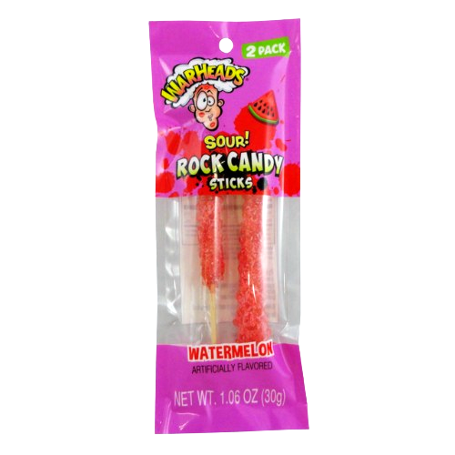 Warheads Valentine's Sour Watermelon Rock Candy 2 Pack 1.06 oz. Bag - Visit www.allcitycandy.com for great candy, service and delicious treats!