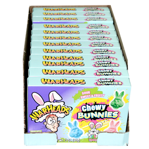 For fresh candy and great service, visit www.allcitycandy.com - Warheads Chewy Bunnies 3 oz. Theater Box