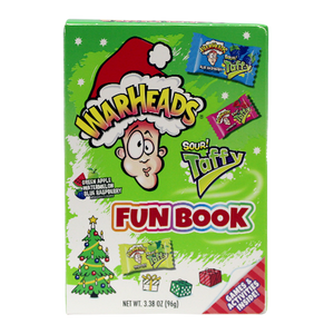 For fresh candy and great service, visit www.allcitycandy.com - Warheads Sour Taffy Holiday Fun Book 3.38 oz.