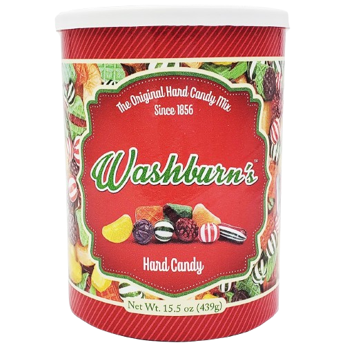 All City Candy Washburn Assorted Hard Candies 15.5 oz. Canister Christmas Quality Candy Company For fresh candy and great service, visit www.allcitycandy.com