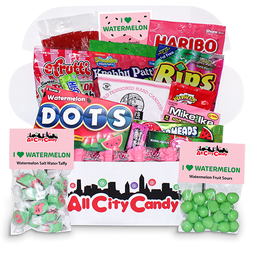 I Love Watermelon $30 Assortment Box - For fresh candy and great service, visit www.allcitycandy.com