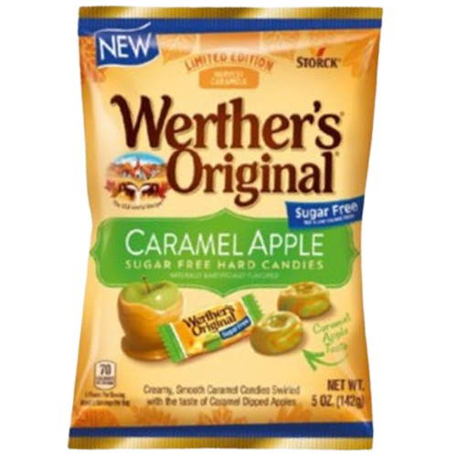 Werther's Sugar Free Caramel Apple Hard Candies 5 oz. Bag