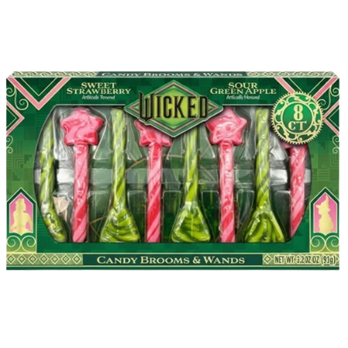 Wicked Candy Brooms and Wands 8 Count 3.38 oz. Box - Discover www.allcitycandy.com for bulk candy, chocolates, gummies & seasonal sweets. Perfect for parties, gifts & everyday treats—shop your favorites now!