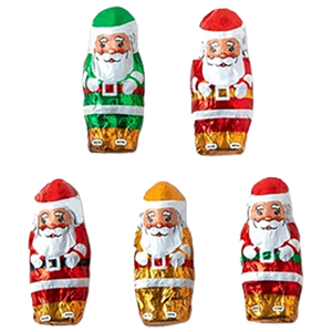 Madelaine Miniature Foil Wrapped Chocolate Santas - Bulk Bags www.allcitycandy.com for fresh and delicious candy treats