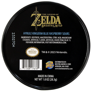 Zelda Hyrule Kingdom Blue Raspberry Sours 1 oz. Tin - Case of 12 - For fresh candy and great service, visit www.allcitycandy.com