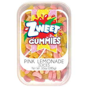 All City Candy Zweet Gummies Sour Pink Lemonade Slices 10 oz. Tub Gummi Galil Foods For fresh candy and great service, visit www.allcitycandy.com