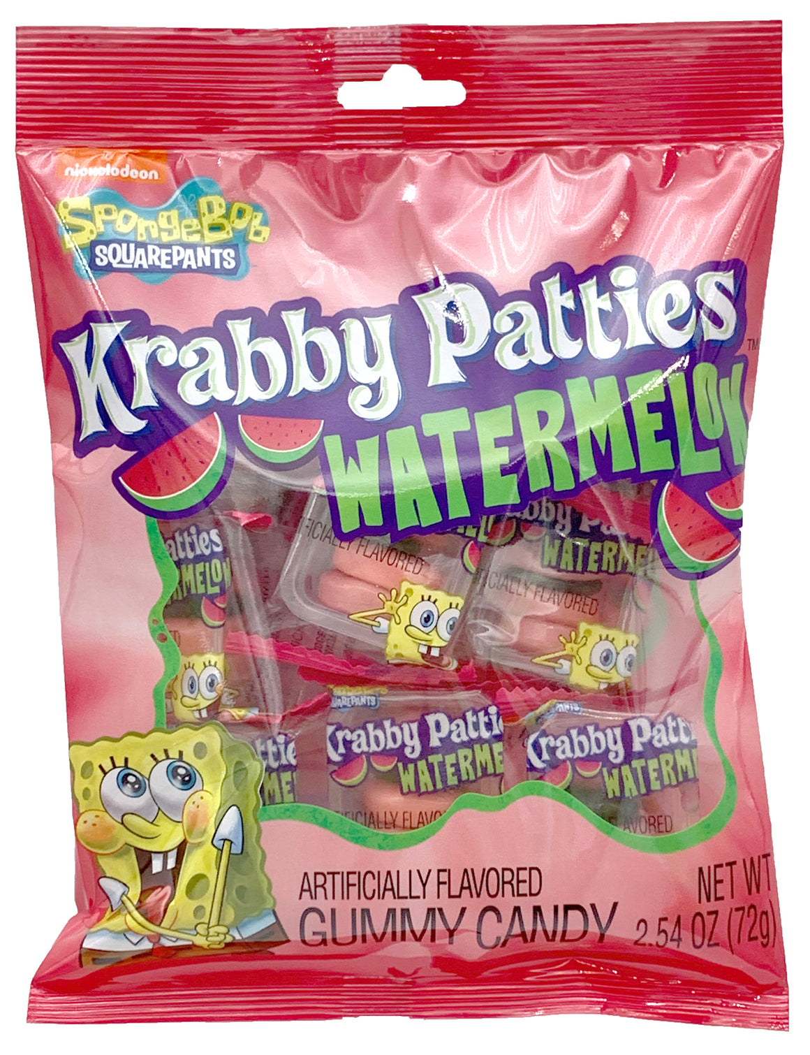 Spongebob Squarepants Watermelon Krabby Patties 2.54 oz Bag