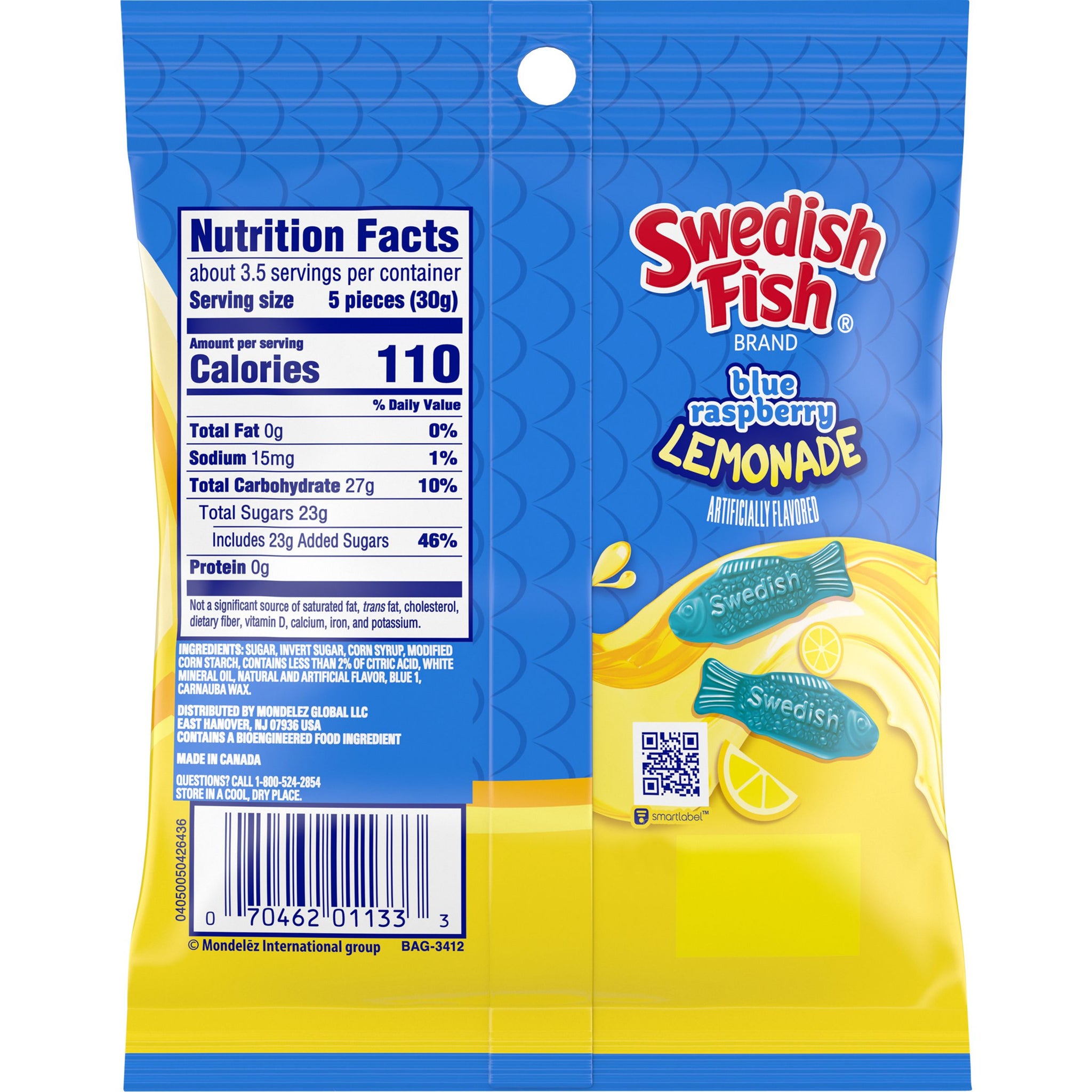 Swedish Fish Chewy Candy Blue Raspberry Lemonade - 8.04 oz Swedish Fish Chewy Candy Blue Raspberry Lemonade - 8.04 oz