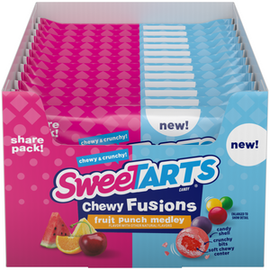 All City Candy Sweetart Chewy Fusion 3.0  oz. Share Pack Case of 12 Chewy Ferrara Candy Company For fresh candy and great service, visit www.allcitycandy.com