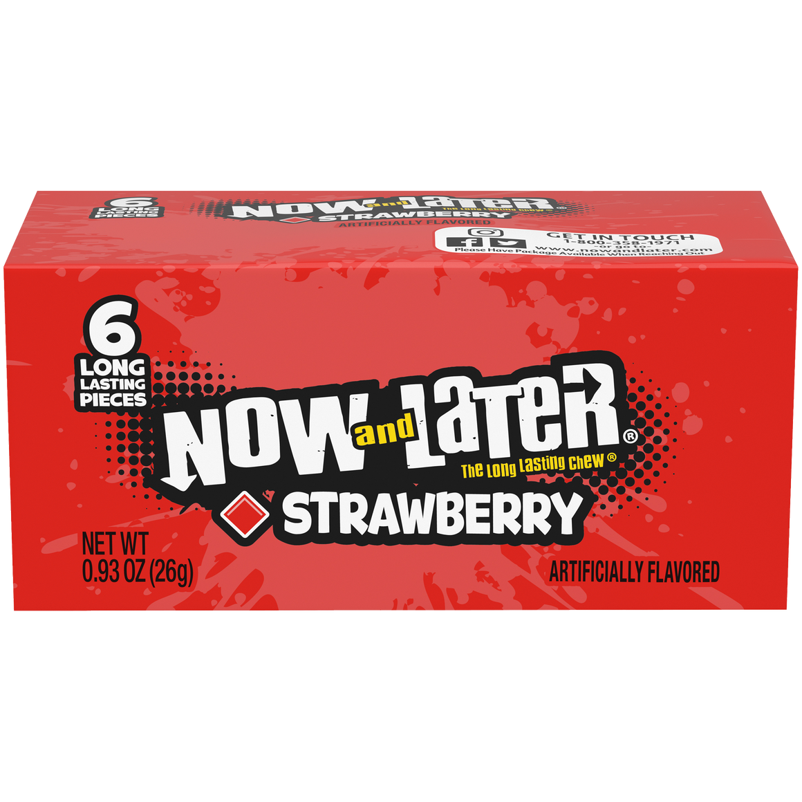 All City Candy Now and Later Strawberry Candy 6-Pack Case of 24 Taffy Ferrara Candy CompanyFor fresh candy and great service, visit www.allcitycandy.com