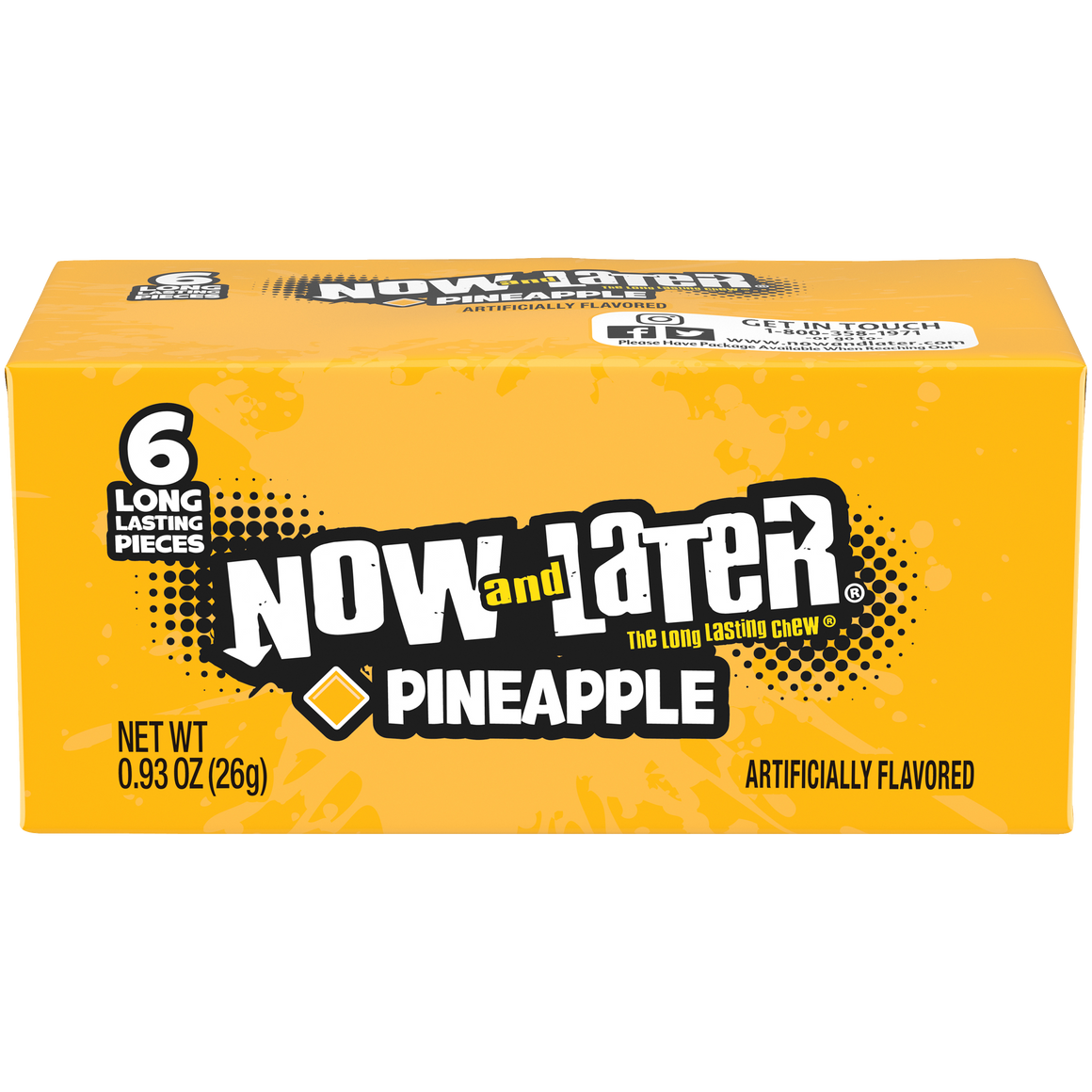 All City Candy Now and Later Pineapple Candy Case of 24 Taffy Ferrara Candy Company For fresh candy and great service, visit www.allcitycandy.com