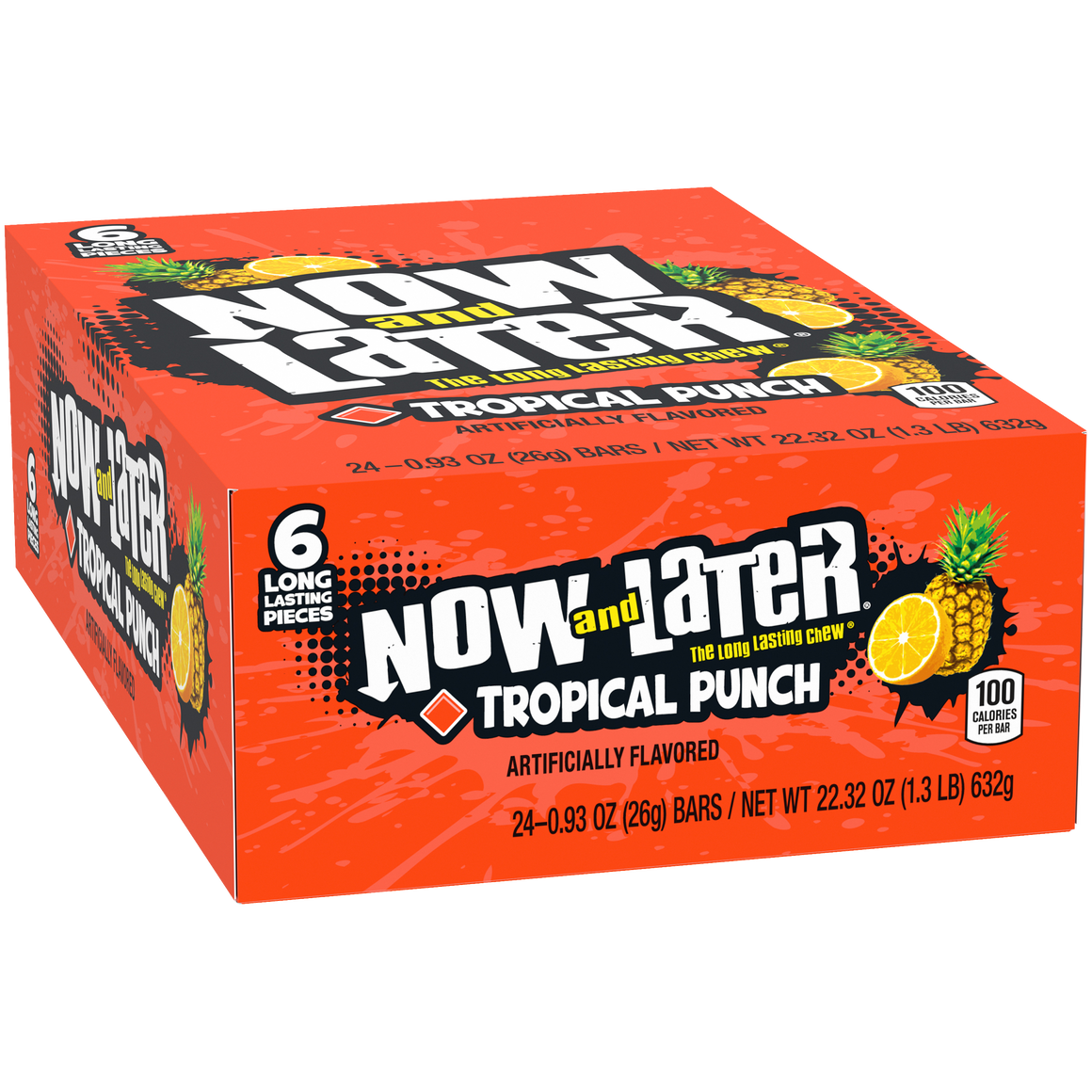 All City Candy Now and Later Tropical Punch Candy 6-Pack - Case of 24 Taffy Ferrara Candy Company For fresh candy and great service, visit www.allcitycandy.com