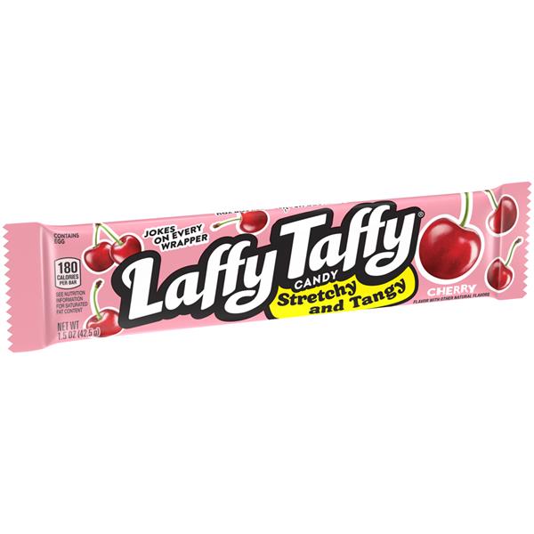 All City Candy Laffy Taffy Stretchy & Tangy Cherry Candy Bar 1.5 oz. For fresh candy and great service, visit www.allcitycandy.com