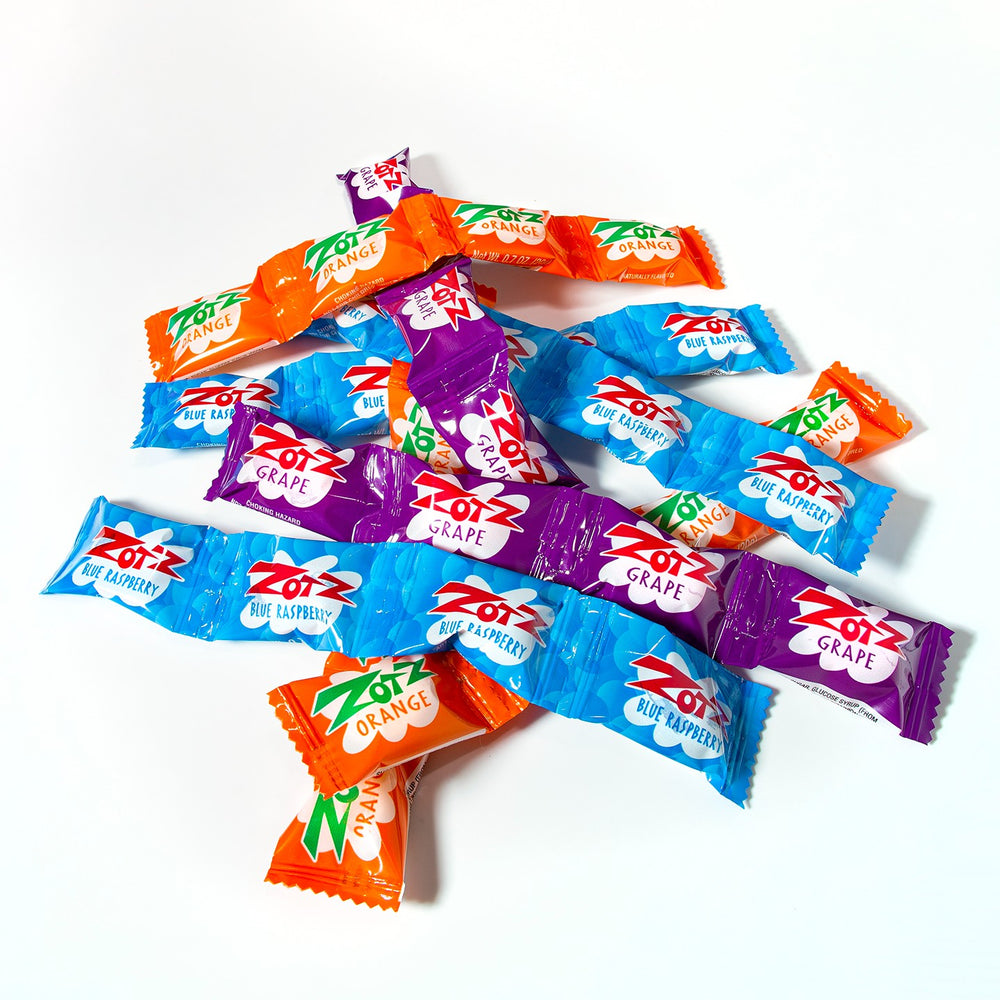 Zotz Fizz Power Candy Strings Blue Raspberry, Orange & Grape - All City ...