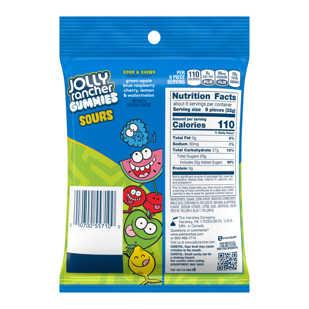 Jolly Rancher Gummies - Sours (6.5 oz)