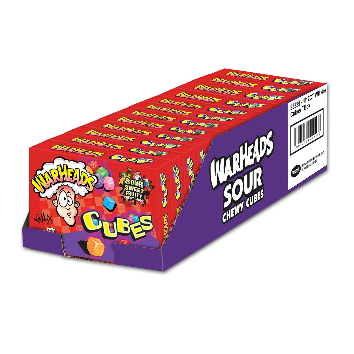 All City Candy WarHeads Chewy Cubes Sour Candy - 4-oz. Theater Box Theater Boxes Impact Confections For fresh candy and great service, visit www.allcitycandy.com