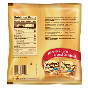 All City Candy Werther's Original Caramel Sugar Free Hard Candy - 2.75-oz. Bag Hard Storck For fresh candy and great service, visit www.allcitycandy.com