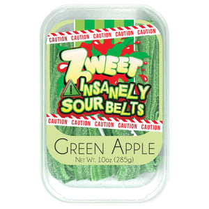 All City Candy Zweet Insanely Sour Belts - 10 oz. Tub Green Apple Sour Galil Foods For fresh candy and great service, visit www.allcitycandy.com