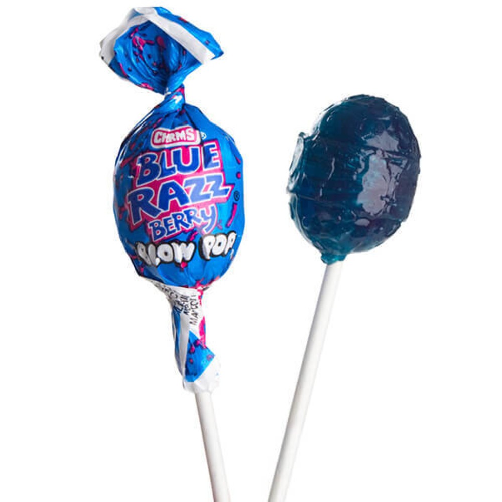 Charms Blue Razz Berry Blow Pop Lollipops - All City Candy
