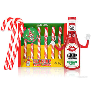 All City Candy Archie McPhee Ketchup Candy Canes - 3.8 oz. - 6 count Novelty Archie McPhee For fresh candy and great service, visit www.allcitycandy.com