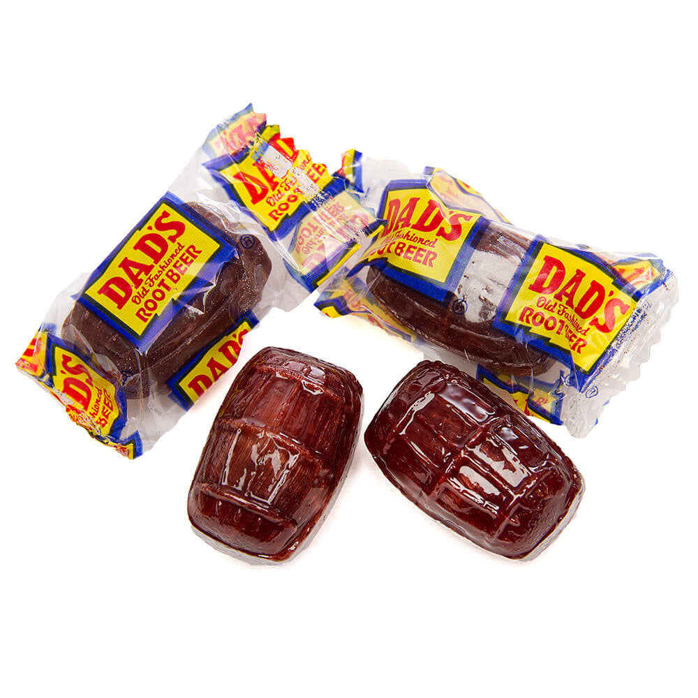 All City Candy Dad's Root Beer Barrels Hard Candy - 3 LB Bulk Bag Bulk Wrapped Washburn Candy For fresh candy and great service, visit www.allcitycandy.com