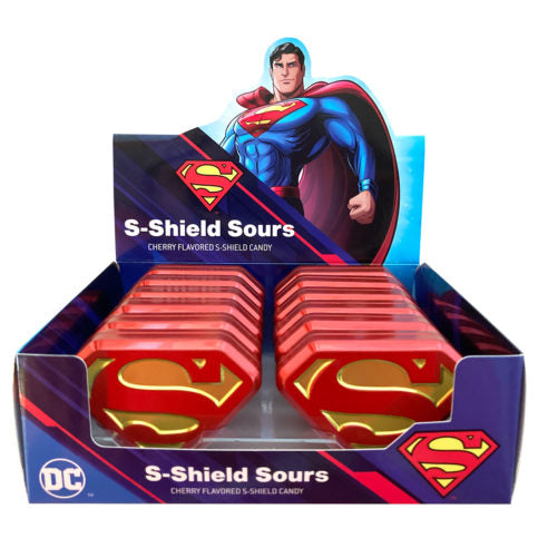 All City Candy Superman S- Shield Sours 0.6 oz. Tin 1 Tin Novelty Boston America For fresh candy and great service, visit www.allcitycandy.com