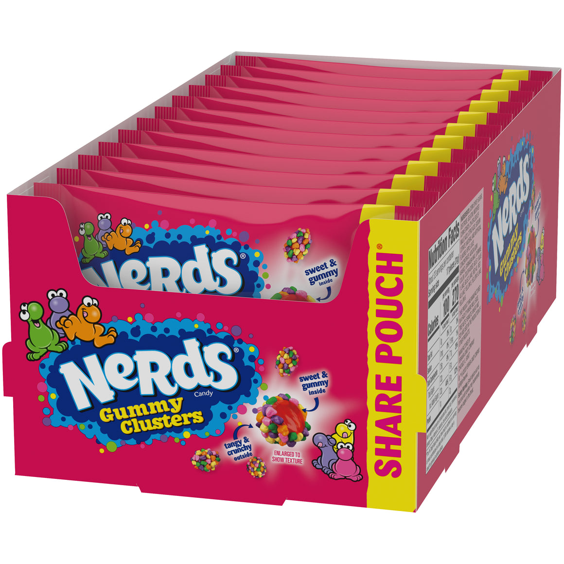 All City Candy Nerds Gummy Clusters 3 oz. Share Pack - Case of 12 Chewy Ferrara Candy Company For fresh candy and great service, visit www.allcitycandy.com