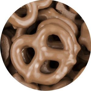All City Candy Milk Chocolate Pretzels - Bulk Bags Bulk Unwrapped Albanese Confectionery For fresh candy and great service, visit www.allcitycandy.com