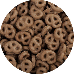 All City Candy Milk Chocolate Tiny Twisted Pretzels - 3 LB Bulk Bag Bulk Unwrapped Albanese Confectionery For fresh candy and great service, visit www.allcitycandy.com