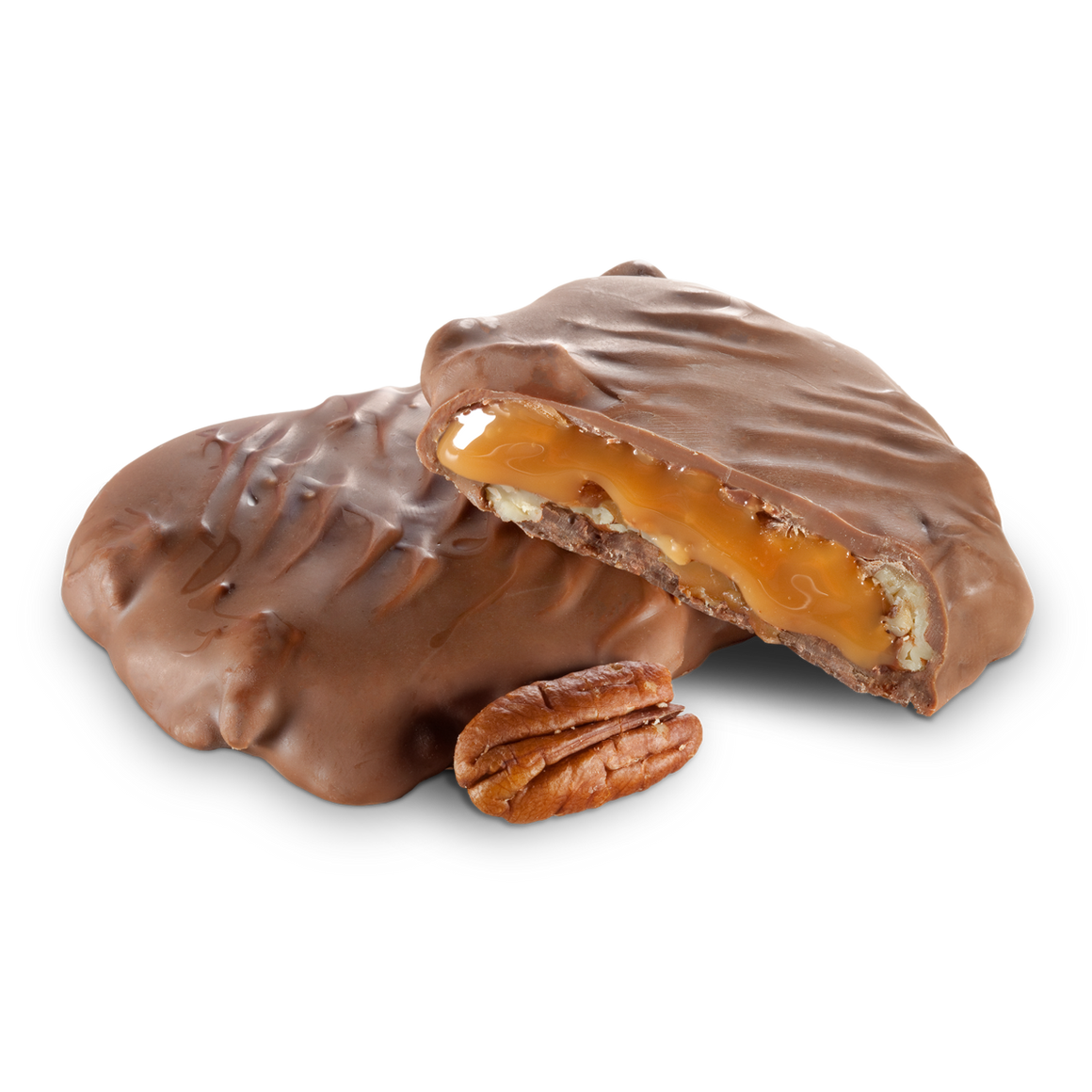 All City Candy Giant Milk Chocolate Pecan Caramel Patties - 1 LB Box Chocolate Albanese Confectionery For fresh candy and great service, visit www.allcitycandy.com