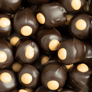 All City Candy Dark Chocolate Peanut Butter Buckeyes - 1 LB Box Chocolate Albanese Confectionery For fresh candy and great service, visit www.allcitycandy.com