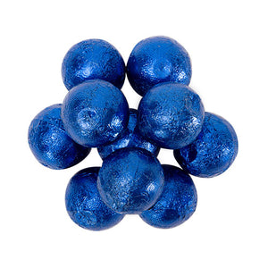 All City Candy Palmer Royal Blue Foiled Caramel Filled Chocolate Balls - 3 LB Bulk Bag Bulk Wrapped R.M. Palmer Company For fresh candy and great service, visit www.allcitycandy.com