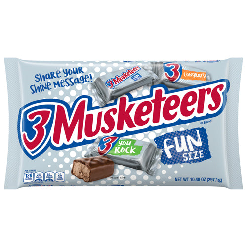 All City Candy 3 Musketeers Fun Size Candy Bars - 10.48-oz. Bag Candy Bars Mars Chocolate For fresh candy and great service, visit www.allcitycandy.com