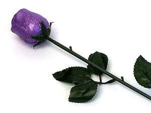 All City Candy Purple Foiled Belgian Chocolate Color Splash Roses Chocolate Albert's Candy 1 Piece For fresh candy and great service, visit www.allcitycandy.com