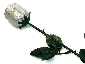 All City Candy Silver Foiled Belgian Chocolate Color Splash Roses Chocolate Albert's Candy 1 Piece For fresh candy and great service, visit www.allcitycandy.com