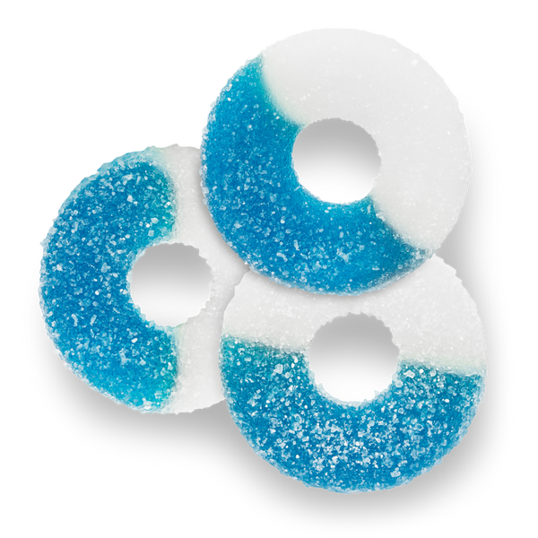 Blue Raspberry Gummi Rings - Bulk Bags - All City Candy