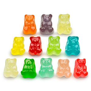 All City Candy 12 Flavor Gummi Bear Cubs - 5 LB Bulk Bag Bulk Unwrapped Albanese Confectionery For fresh candy and great service, visit www.allcitycandy.com