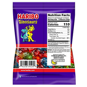 All City Candy Haribo Dinosaurs Gummi Candy - 5-oz. Peg Bag Gummi Haribo Candy For fresh candy and great service, visit www.allcitycandy.com