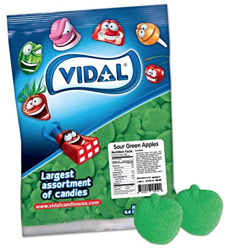 All City Candy Vidal Gummi Sour Green Apple 4.4 lb. Bulk Bag Bulk Unwrapped Vidal Candies For fresh candy and great service, visit www.allcitycandy.com