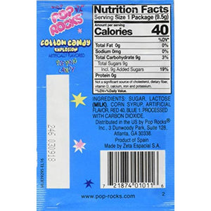 All City Candy Pop Rocks Cotton Candy Explosion Popping Candy - .33-oz. Package Novelty Pop Rocks (Zeta Espacial SA) 1 Package For fresh candy and great service, visit www.allcitycandy.com