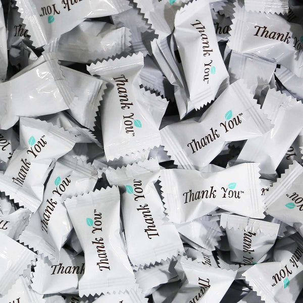 Thank You" Themed Wrapped Buttermints - 14 oz Bag - All City Candy