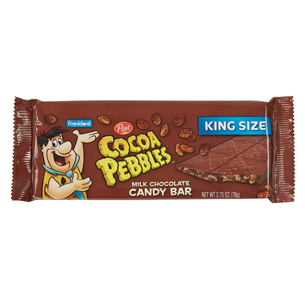 All City Candy Cocoa Pebbles Milk Chocolate King Size Candy Bar 2.75 oz. Bar For fresh candy and great service, visit www.allcitycandy.com