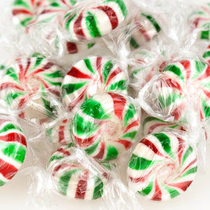 All City Candy Primrose Christmas Starlight Red Green and White 3 lb. Bulk Bag Bulk Wrapped Primrose Candy For fresh candy and great service, visit www.allcitycandy.com